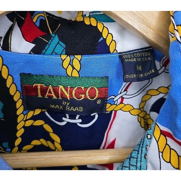 Tango By Max Raab Sailing/Boating Short Sleeve Button Shirt, Sz Med, USA Made - Picture 7 of 7